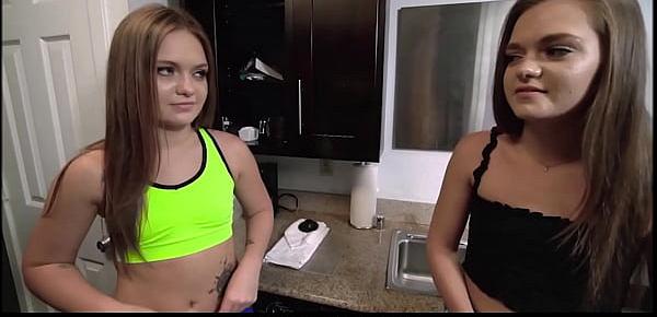  Petite Real Twins Teen Stepsisters With Big Asses Sami White And Joey White Family Threesome With Stepbrother